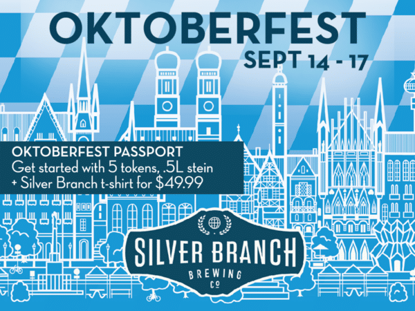 oktoberfest passport. get started with 5 tokens, .5L stein and an oktoberfest tshirt for $49.99