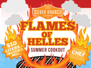 An image of the chef from Silver Branch with an indication of a cookout
